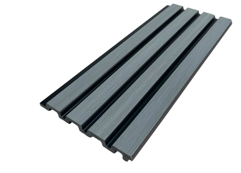 Panell de paret PS gris d'alta qualitat Revestiment de paret decoratiu estriat 3D per a un disseny interior modern