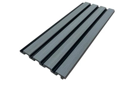 Panell de paret PS gris d'alta qualitat Revestiment de paret decoratiu estriat 3D per a un disseny interior modern