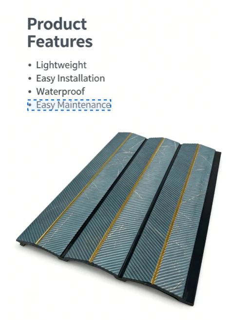Teal Stripe Gold Inlay PS Wall Panel best