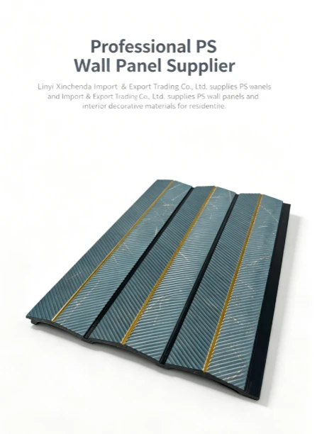 Teal Stripe Gold Inlay PS Wall Panel suppliers
